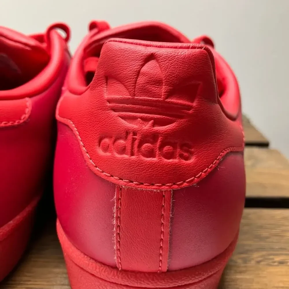 Adidas Superstar 'Glossy Toe Ray Red' Sneaker Shoes S76724 Women’s Size 8.5